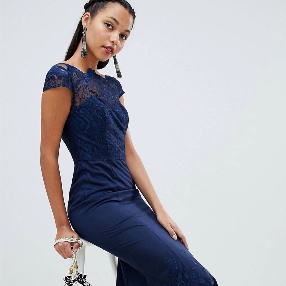 Chi Chi London Lace Maxi Dress